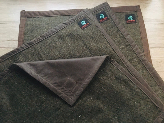 Wool and Waxed Canvas Sit Mat